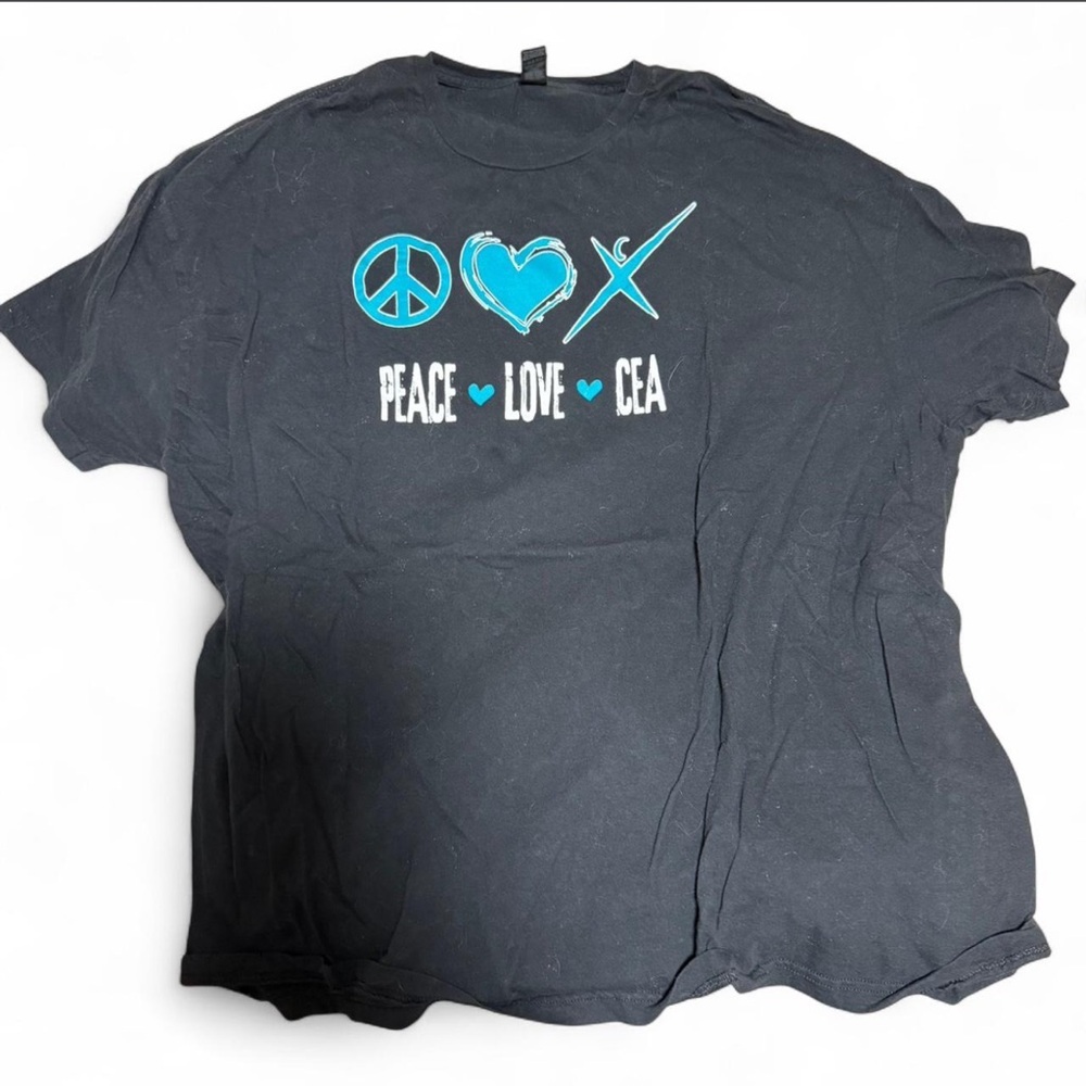 Gildan Black Softstyle Tee with Teal Accent